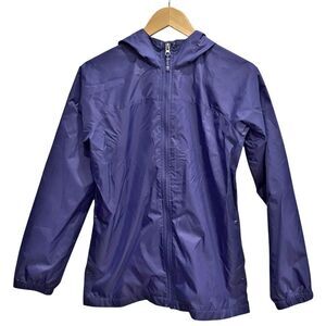 Lands’ End Kids Purple Hooded Zip Up Windbreaker Jacket. Pockets. Outerwear. XL.